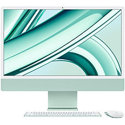 24-Inch iMac with Retina 4.5K Display: Apple M3 Chip with 8-Core CPU & 8-Core GPU, 256GB SSD - Green