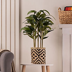 60cm Faux Artificial Bamboo Plant in Tribal Style Planter