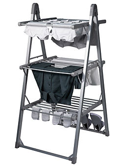 Abode Electric Clothes Rack Dryer with Shoe Rails AECRD2002 - Silver