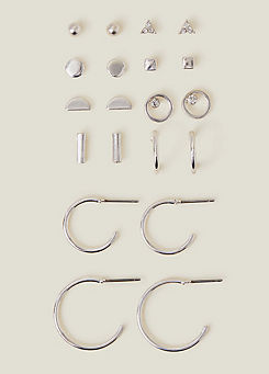 Accessorize 10-Pack Stud and Hoop Earrings