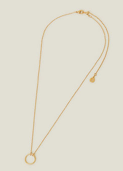 Accessorize 14 Ct Gold-Plated Perfect Circle Necklace