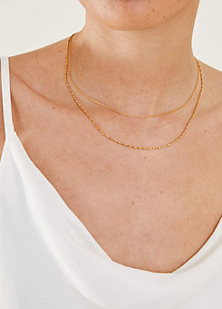 Accessorize 14ct Gold-Plated Sparkle Chain Layered Necklace