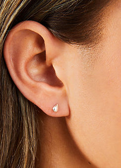 Accessorize 2 Pack of Sterling Silver-Plated Molten Pearl Studs