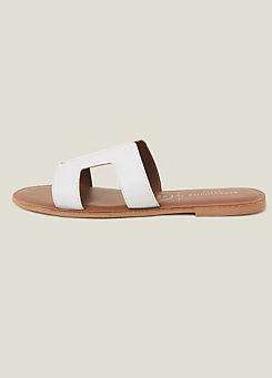 Accessorize Cut-Out Wide Fit Leather Sandals