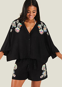 Accessorize Embroidered Beach Shirt