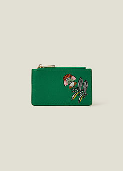 Accessorize Embroidered Floral Card Holder