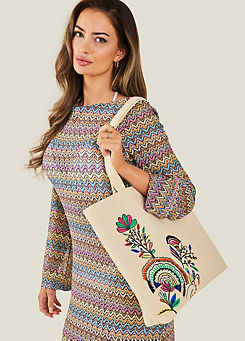 Accessorize Embroidered Shopper Bag