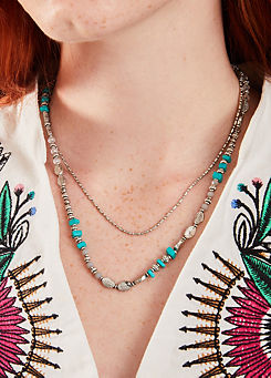 Accessorize Leaf Layered Necklace