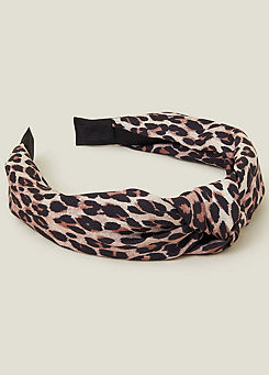 Accessorize Leopard Print Knot Headband