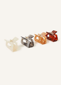 Accessorize Marble Claw Clips 4 Pack