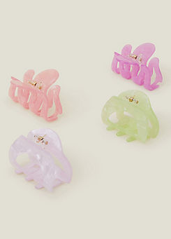 Accessorize Pack of 4 Marble Claw Clips