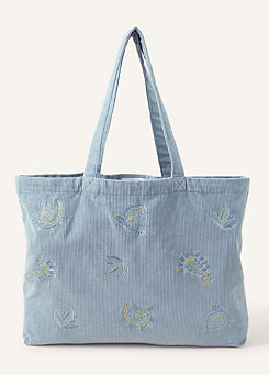 Accessorize Paisley Embroidered Cord Shopper Bag