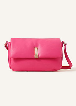 Accessorize Puffer Crossbody Bag with Lock Detail