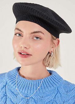 Accessorize Ribbed Knit Beret
