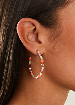 Accessorize Small Beaded Hoops