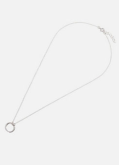 Accessorize Sterling Silver Perfect Circle Necklace