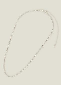 Accessorize Sterling Silver-Plated Tennis Necklace