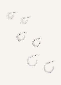 Accessorize Twisted Hoops Set of Three