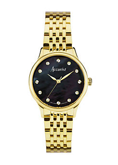 Accurist Ladies Dress Gold Stainless Steel Bracelet 28mm Watch
