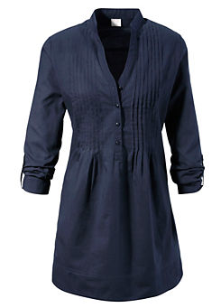 Aniston Long Pleated Front Blouse
