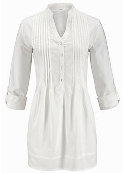 Aniston Long Pleated Front Blouse