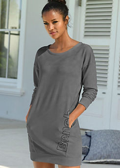 Bench. Loungewear Logo Print Sweatshirt Dress