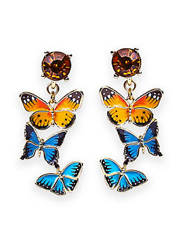Bill Skinner Butterfly Drop Earrings