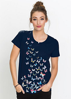 Bonprix Butterflies Print T-Shirt