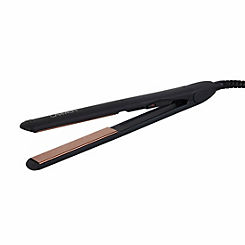 Carmen Noir Hair Straightener with Ceramic Plates & Anti Tangle 360° Swivel Cord C81054COP - Black & Copper