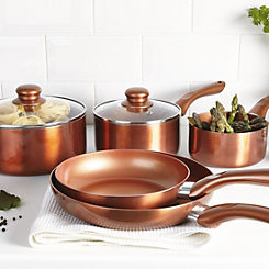 Cermalon 5 Piece Copper Metallic Cookware Set