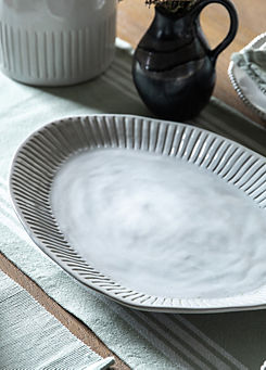Chic Living Organic Textured Porcelain Serving Platter