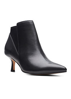 Clarks Violet55 Up Black Leather Boots