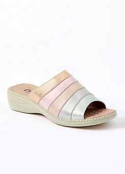 Cotton Traders Flexisole Patchwork Mules