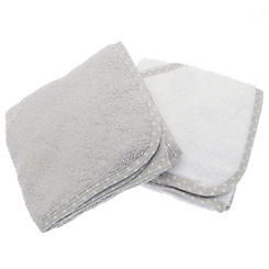 Country Club Country Club Elli & Raff Pack of 2 Grey Hooded Baby Towels - Grey