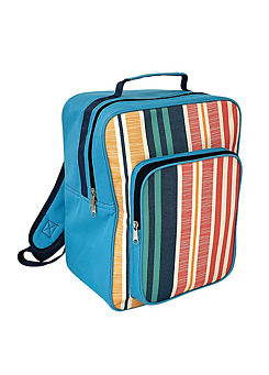 Country Club Textured Stripe Design Backpack Insulated 17L Cooler Bag