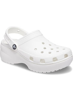 Crocs White Classic Platform Clogs