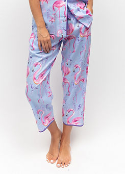 Cyberjammies Zoey Flamingo Print Cropped Pyjama Bottoms