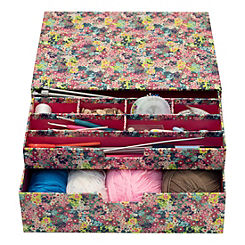 Design by Violet Nested Storage Box Bundle for Knitting & Crochet Crafters in Floral Print