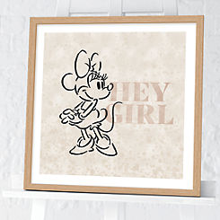 Disney Minnie Mouse ’Hey Girl’ Framed Print