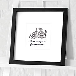 Disney Winnie The Pooh ’Today Is My New Favourite Day’ Framed Print