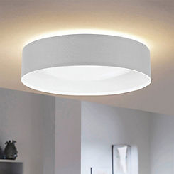 EGLO Pasteri 1 Light Grey Fabric LED Ceiling Light