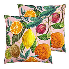 Evans Lichfield Citrus Outdoor Cushion Multi - Pack of 2
