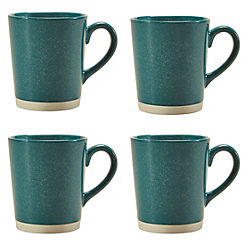 Fairmont & Main Elements Jade Set of 4 Mugs