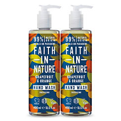 Faith In Nature Hand Wash Duo - Grapefruit & Orange