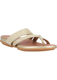 FitFlop Gracie Shimmerlux Strappy Toe Post Sandals
