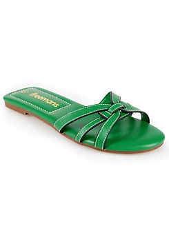 Freemans Green Cut-Out Mule Flat Sandals