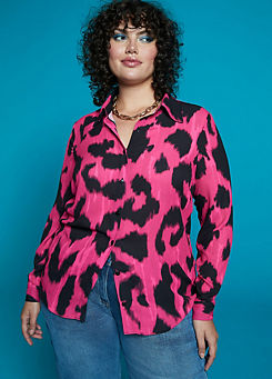 Freemans Pink Animal Print Shirt