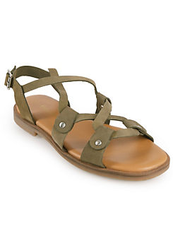 Freemans Strappy Nubuck Flat Sandals