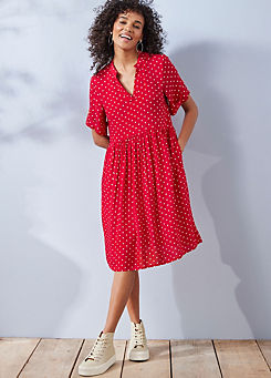Freestyle Suzy Red Spot Pocket Dress