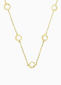 Gorgeous Gold 9ct Solid Gold Station Necklace 18.5 Inches